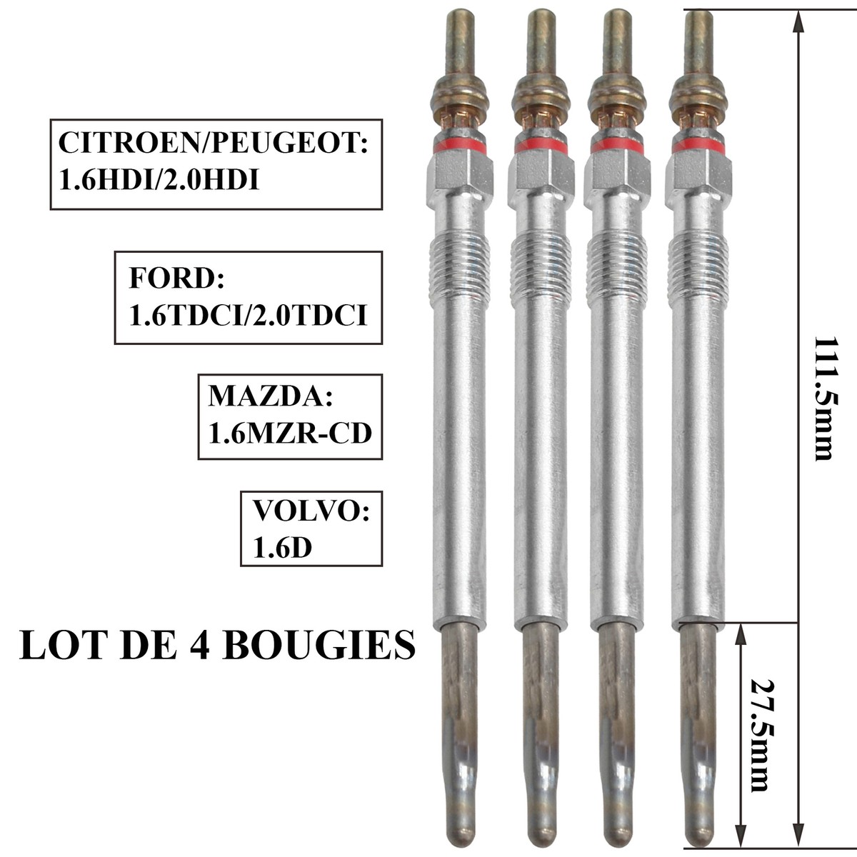 Bougie De Préchauffage Capable à L'incandescence Résiduelle 176188 FEBI