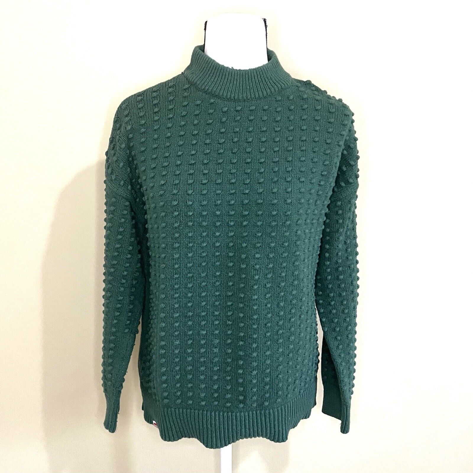 Lego X Target Women Knit Green Textured Long Sleeve Pullover Sweater Medium 