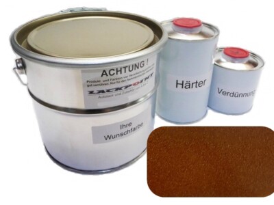 5 Liter Set 2K Car Paint Mc 283 Cognac Brown Metallic No Clear Varnish Lackpoint
