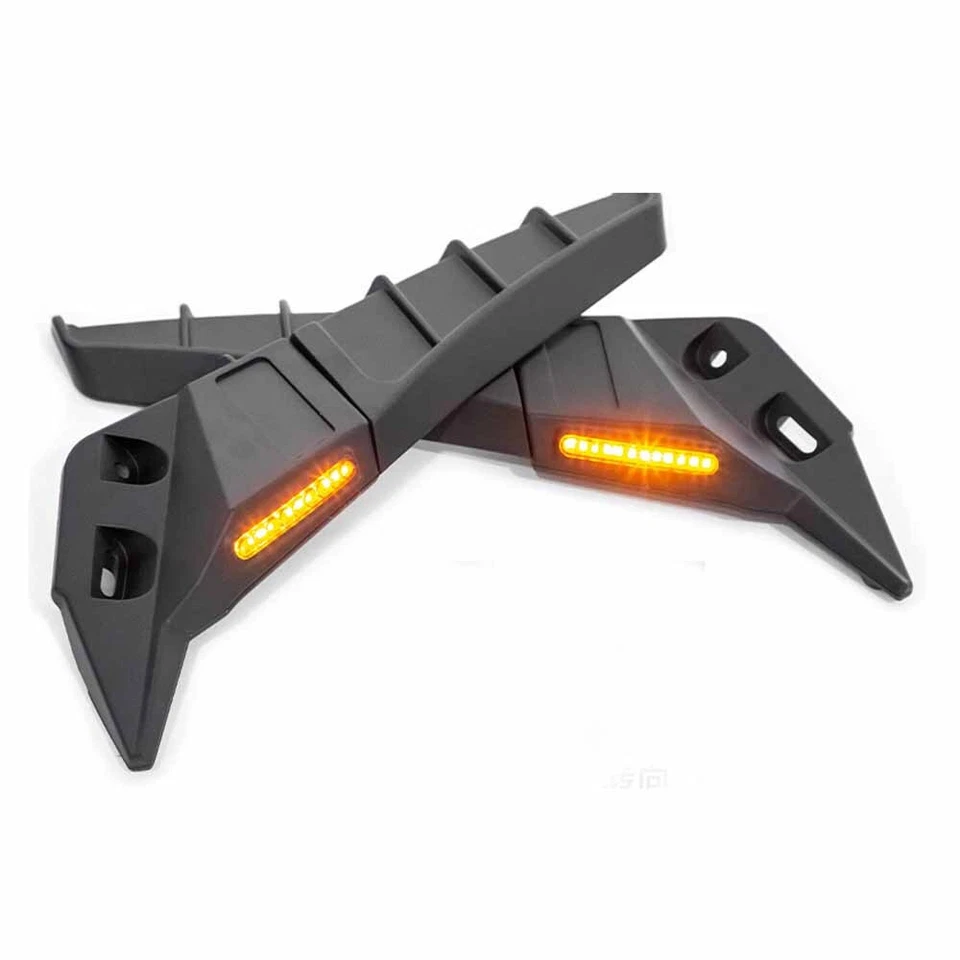 Espejos retrovisores laterales ajustables con LED para Suzuki GSXR600 GSXR750 1000 GSX1300R Foto 3 de 4