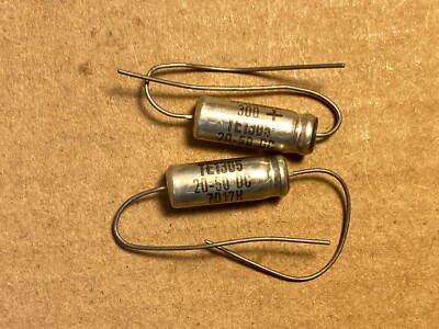 2 NOS 1970 Sprague 30D Axial Tube Amp Capacitors 20 uf 50v Test Great (Qty)