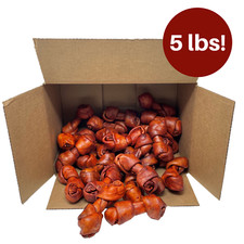 Chicken Flavor American Buffalo 4-5" Bones  5 lbs Bulk  100 Natural Dog Chews