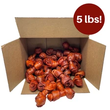 Chicken Flavor American Buffalo 4-5" Bones | 5 lbs Bulk | 100% Natural Dog Chews