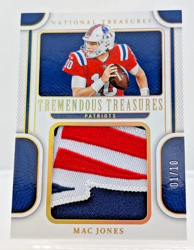 Mac Jones - 2022 National Treasures Tremendous Treasures Gold /10 Patriots 01/10