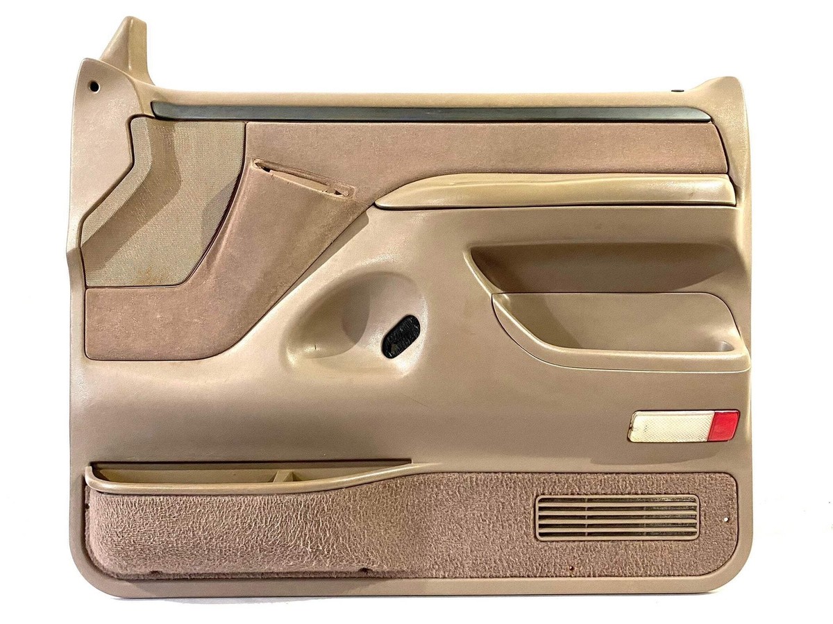 92-97 Ford F250 F350 RH Right Passenger Front Door Panel Tan Power