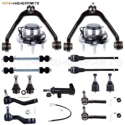 For 2000-2005 Chevy Tahoe 2WD 17 Pcs Front Tie Rod Sway Bar & Wheel Hub