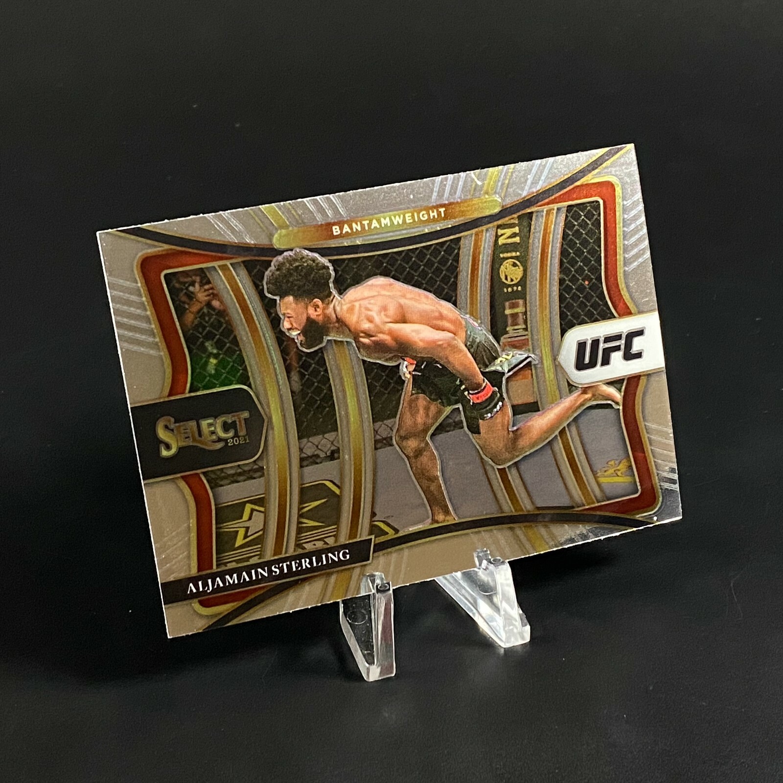 2021 Panini Select UFC Aljamain Sterling Premier Level Base Insert Short Print