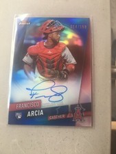 2019 TOPPS FINEST FRANCISCO ARCIA BLUE RC AUTOGRAPH #14/150 ANGELS