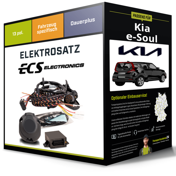 Elektrosatz 13-Pol Spezifisch für Kia E-Soul 01.2019-Jetzt NEU ECS Electronics-image