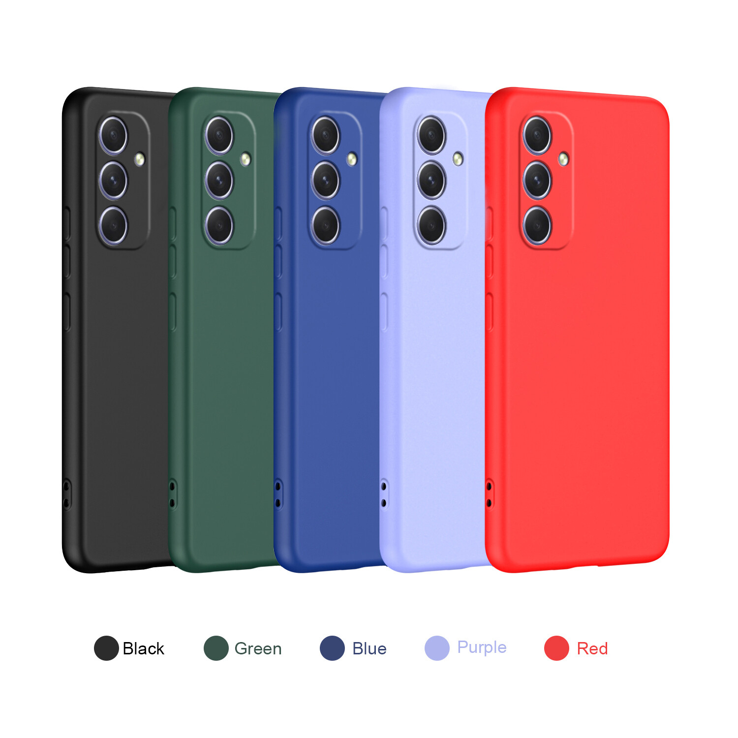 For Samsung Galaxy A55, Luxury Shockproof Liquid Soft TPU Silicone Case Cover