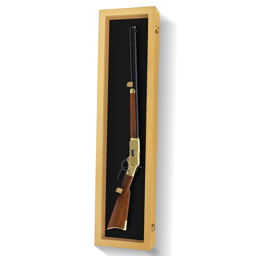 Single Rifle Gun Cabinet Display Case Wall Rack Replica Airsoft Civil ...