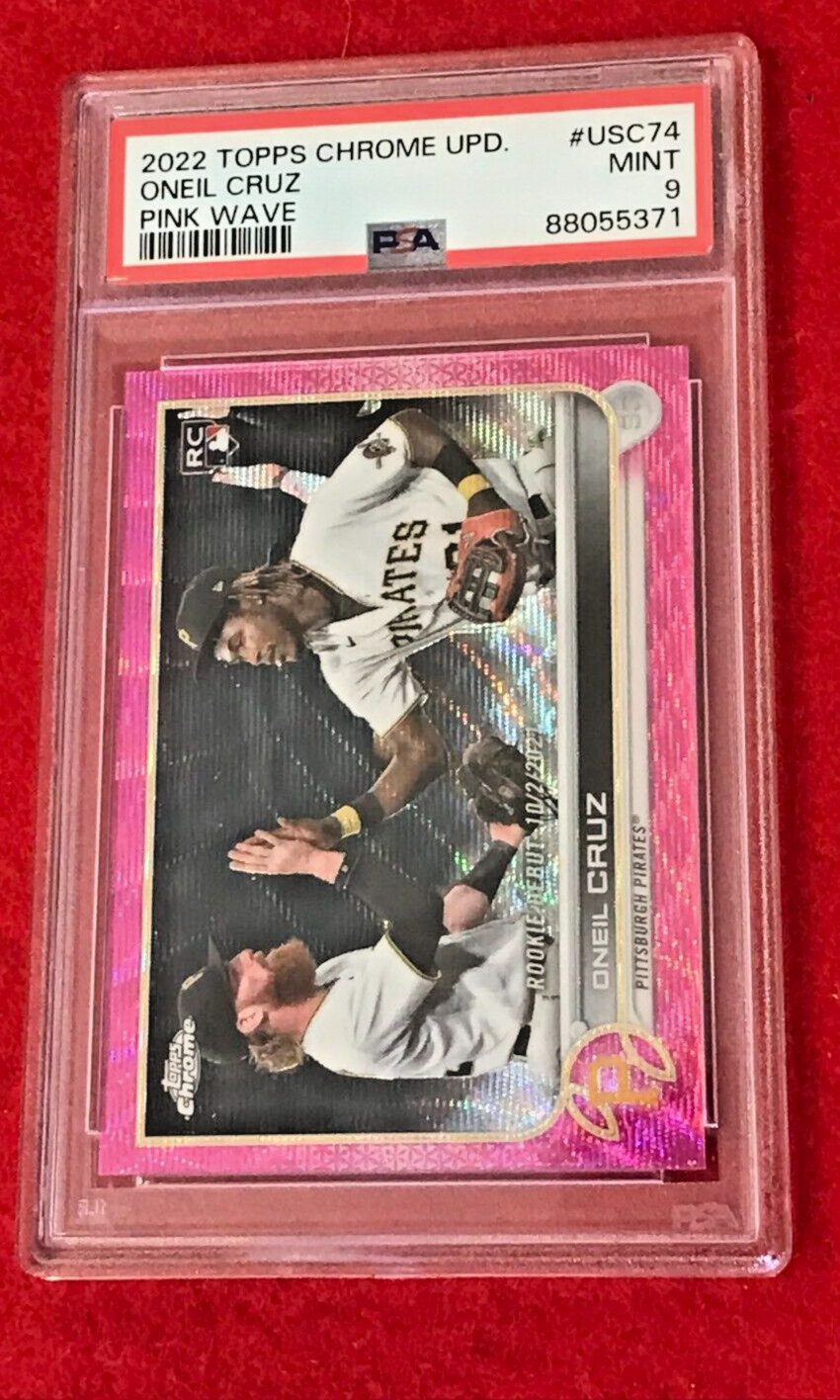 ONEIL CRUZ Rookie 2022 Topps Chrome Update Pink Wave #USC74 PSA 9 Mint