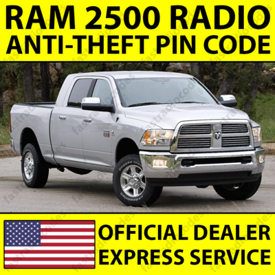 ✓RAM 2500 CAR RADIO ANTI-THEFT UNLOCKING PIN CODE FOR ALL MODELS