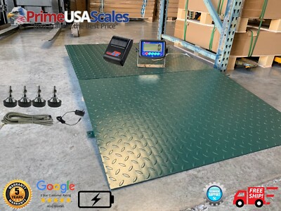 24''x24'' (2'x2') Heavy Duty Etek Floor Scale 4,000 lb x .1 lb with Ramp & Printer