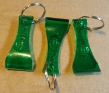 Ohio State Lottery Ticket Scratcher Keychain Green Lot of 3