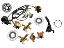 Steering Wheel Hub Front Spindle Handbrake Brake Caliper Rotor Assembly Go kart