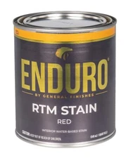 General Finishes Enduro RTM Water Based Wood Stain 1 Quart Red