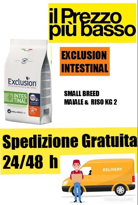 Exclusion Monoprotein Intestinal Cane Small Maiale e Riso 2kg