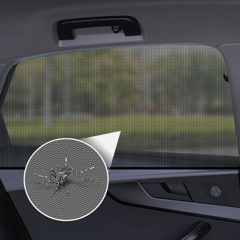4PCS Car Side Window SunShades UV Protection Durable Mesh Cover Privacy Curtains