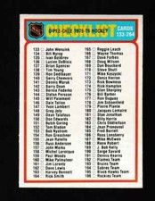 1978 OPC Hockey card singles pick what you need