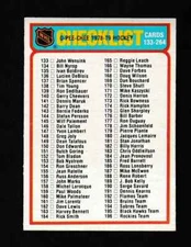 1978 OPC Hockey card singles pick what you need