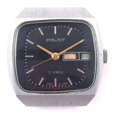 Vintage Soviet POLJOT watch Day and Date Made in USSR *IN USA* #1184