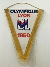 Grand fanion OL Olympique Lyonnais 1950 vintage pennant wimpel football 35cm