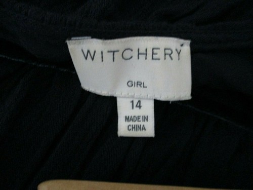 Witchery Girl Sz 14 Dress Navy blue Long sleeve - Picture 10 of 10