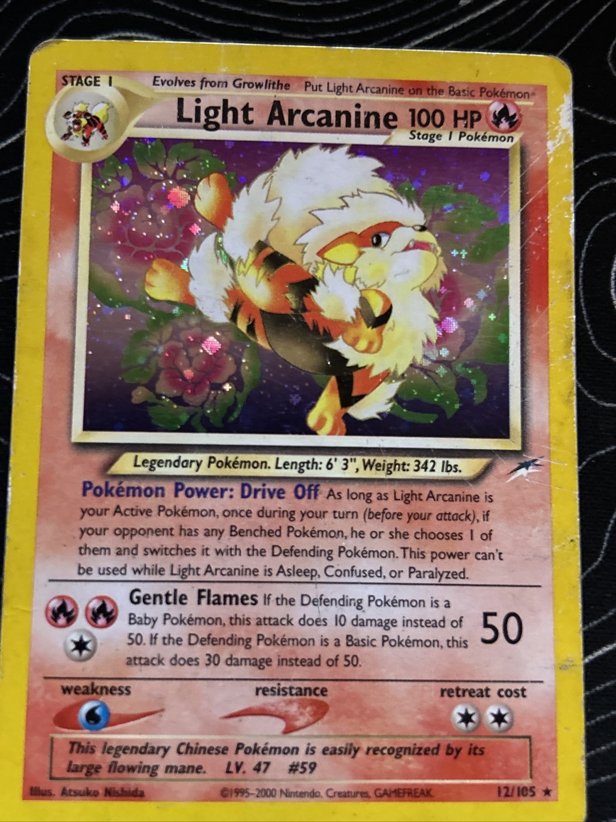 Pokémon TCG Light Arcanine Neo Destiny 12 Holo Unlimited Holo Rare eBay