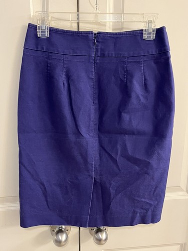 Jupe évasée (flare) Ann Taylor En Lin Doublé - Taille 8 (US) - Bleu - Occasion Très Bon état