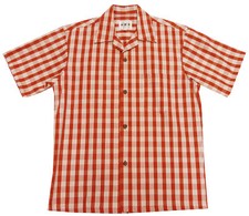 Men's Classic Hawaiian Paniolo Palaka Plaid Shirt