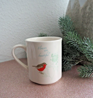 Tasse Vögelchen ''Flowers are beautiful''