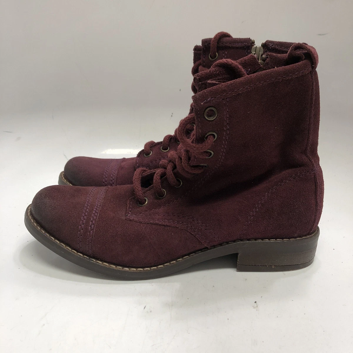 Madden &#039;Charrie&#039; Wine Combat Boots Size 6 SM451 *NO BOX* | eBay