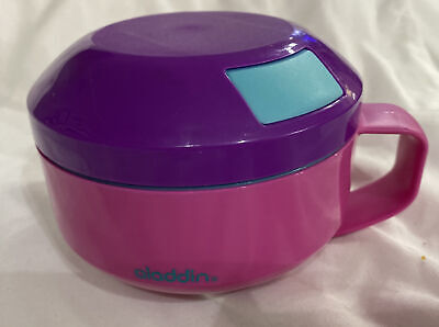 ALADDIN Microwave Travel Soup Food Bowl Container No Spoon ~ Pink