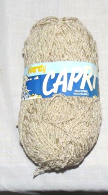 Capri Wendy Yarn 51% cotton, 49% acrylic Beige 50 grams NEW