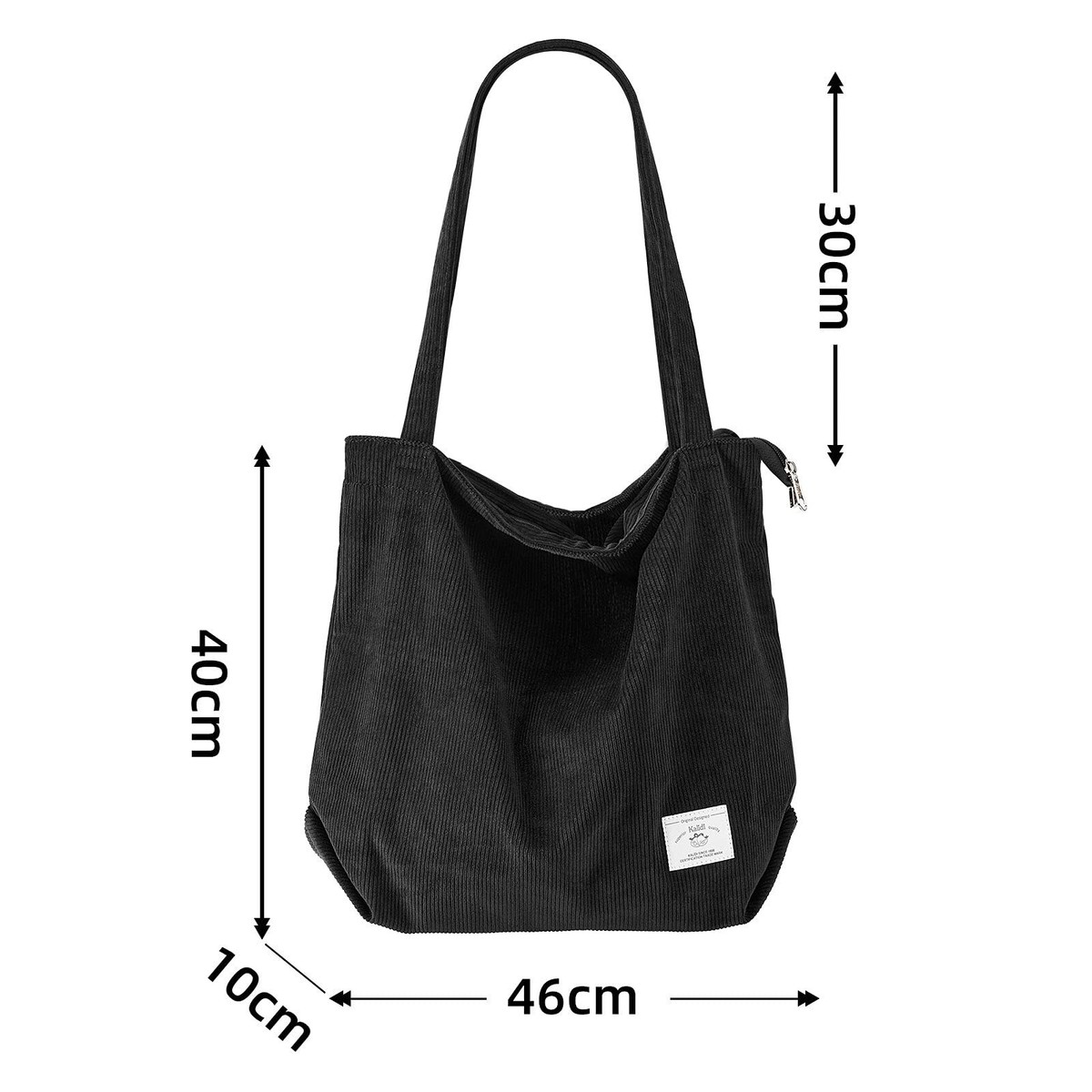 Kalidi Cord Umhängetasche KALIDI Cord-Tasche Mit Reißverschluss – Stylische Umhängetasche Für Damen (Beige) Kalidi Tasche Mit Reißverschluss