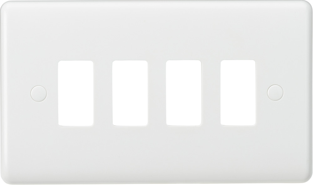 Knightsbridge Curved edge 4G grid faceplate CUG4