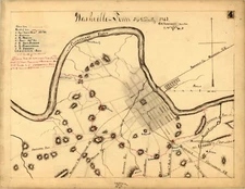 18" x 24" 1863 Map of Nashville Tennessee & Vicinity