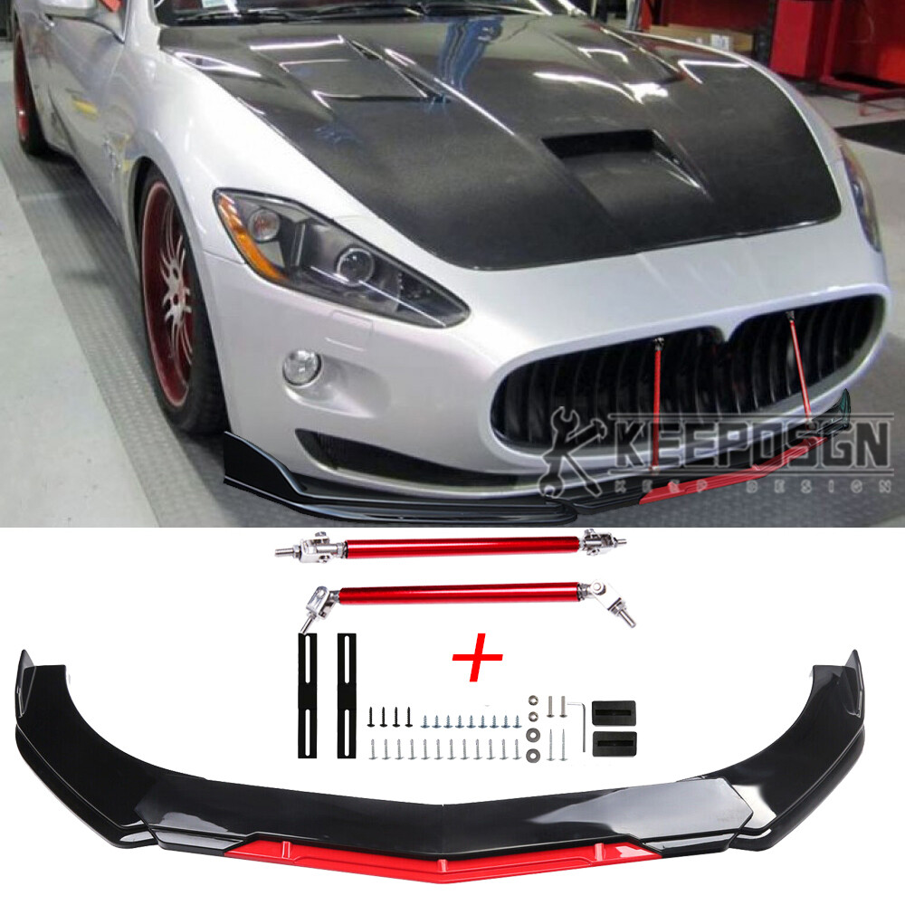 For Maserati Granturismo MC S Front Bumper Lip Splitter Spoiler Parts Body Kit