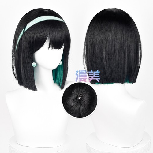 Alien Stage Sua Anime Cosplay Hairpiece Black Wig Short Hair Periwig