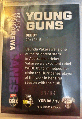 2020/21 CA Traders Cricket Young Guns (Black) individual Card Sale only Nr-Mint - Picture 16 of 28