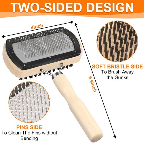 4 Pieces Air Conditioner Condenser Fin Cleaning Brush, AC Coil Cleaner Fin Comb - Picture 4 of 5