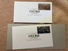 2 Commemorative Civil War Stamps Gettysburg Vicksburg First Day Of Issue