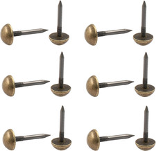 24Pcs Brass Upholstery Tacks, 1/2" Head Dia, Decorative Furniture Tacks, Heavy D