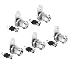 5 Pack Cabinet Locks with Keys, 5/8" Tubular Cam Locks keyed Alike, RV Lock f...
