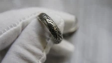 Silver 800  GERMAN ELITE Skull Honor Ring WW2