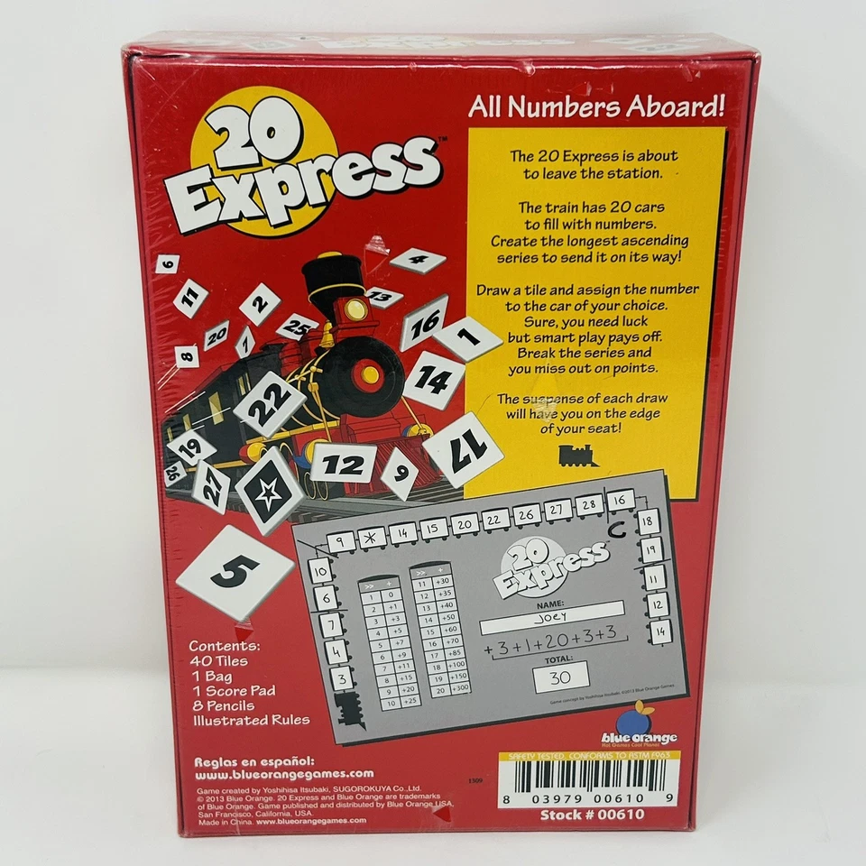 20 Express Board Game Blue Orange 2013 New Sealed - Image 2 of 2