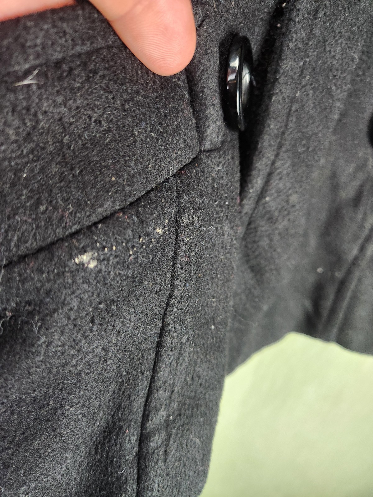 Active Basic Black Pea Coat Size Small A4 - image 3