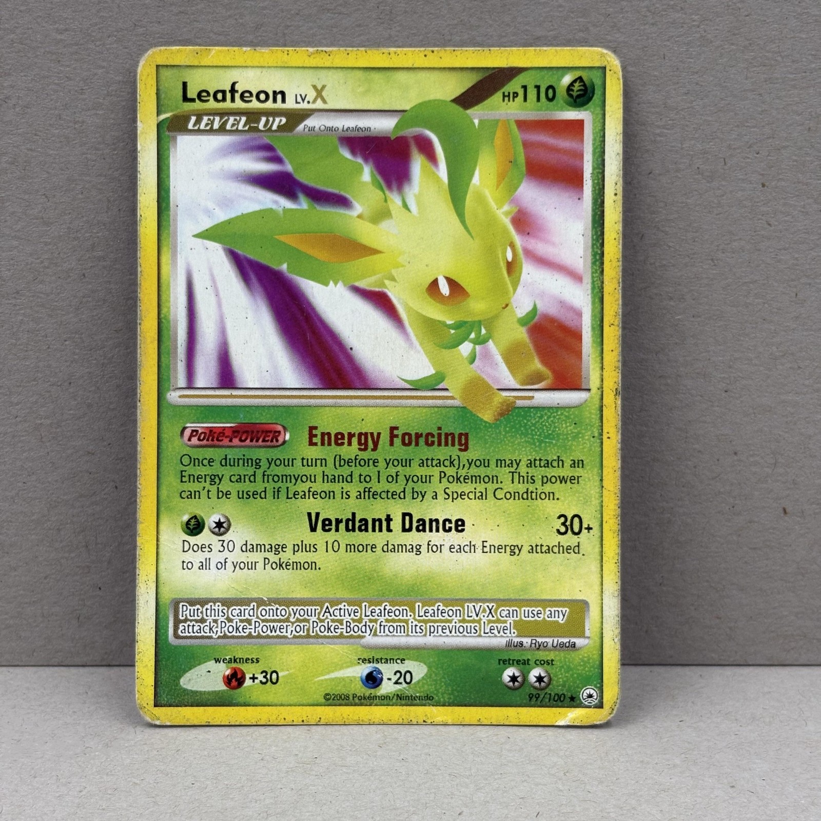Pokemon Leafeon LV.X 99/100 Majestic Dawn 2008 Level Up TCG Card