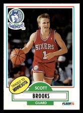 1990 Fleer Scott Brooks #140 Minnesota Timberwolves